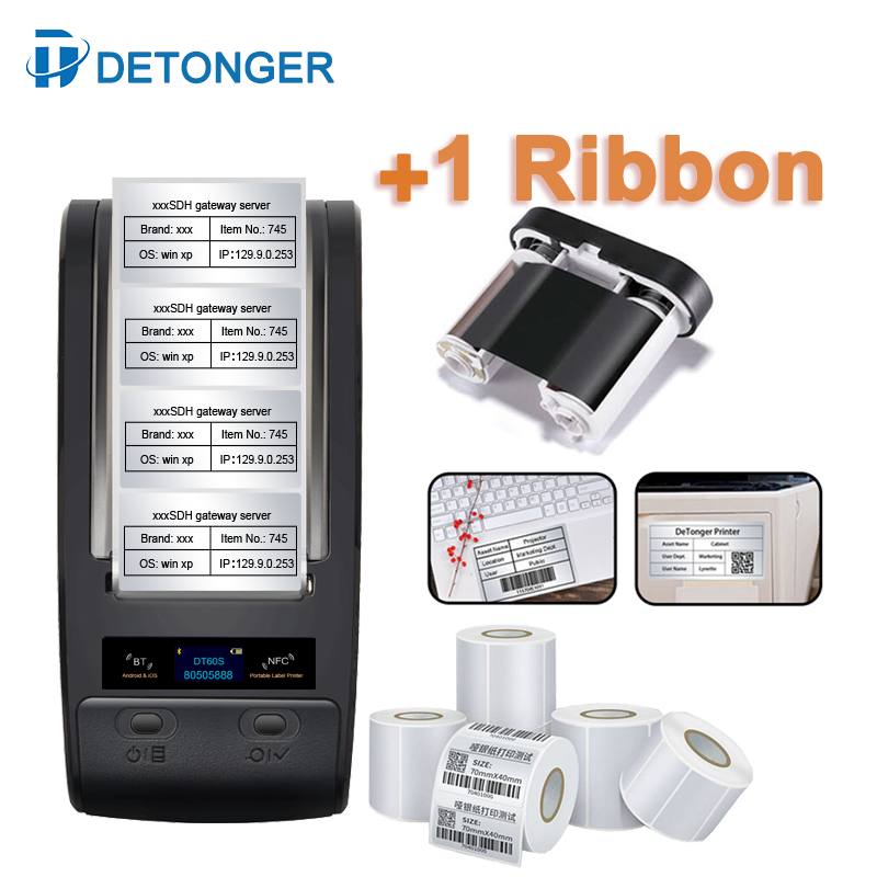 Commercial Ribbon Printing Machine - DETONGER Tragbare Thermische Transfer Druck Maschine