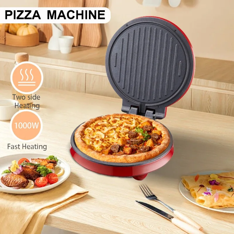 Commercial Printing Press - 110V Elektrische Pizzamaschine, Doppelseitig Beheizbare Elektrische