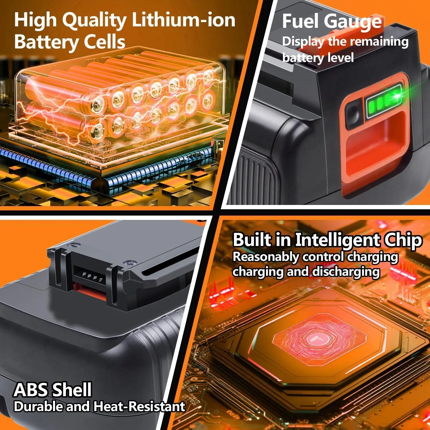 40V 4000mAh Lithium-Ionen-Akku – Black+Decker Tool Cordless Bewertung und Preis