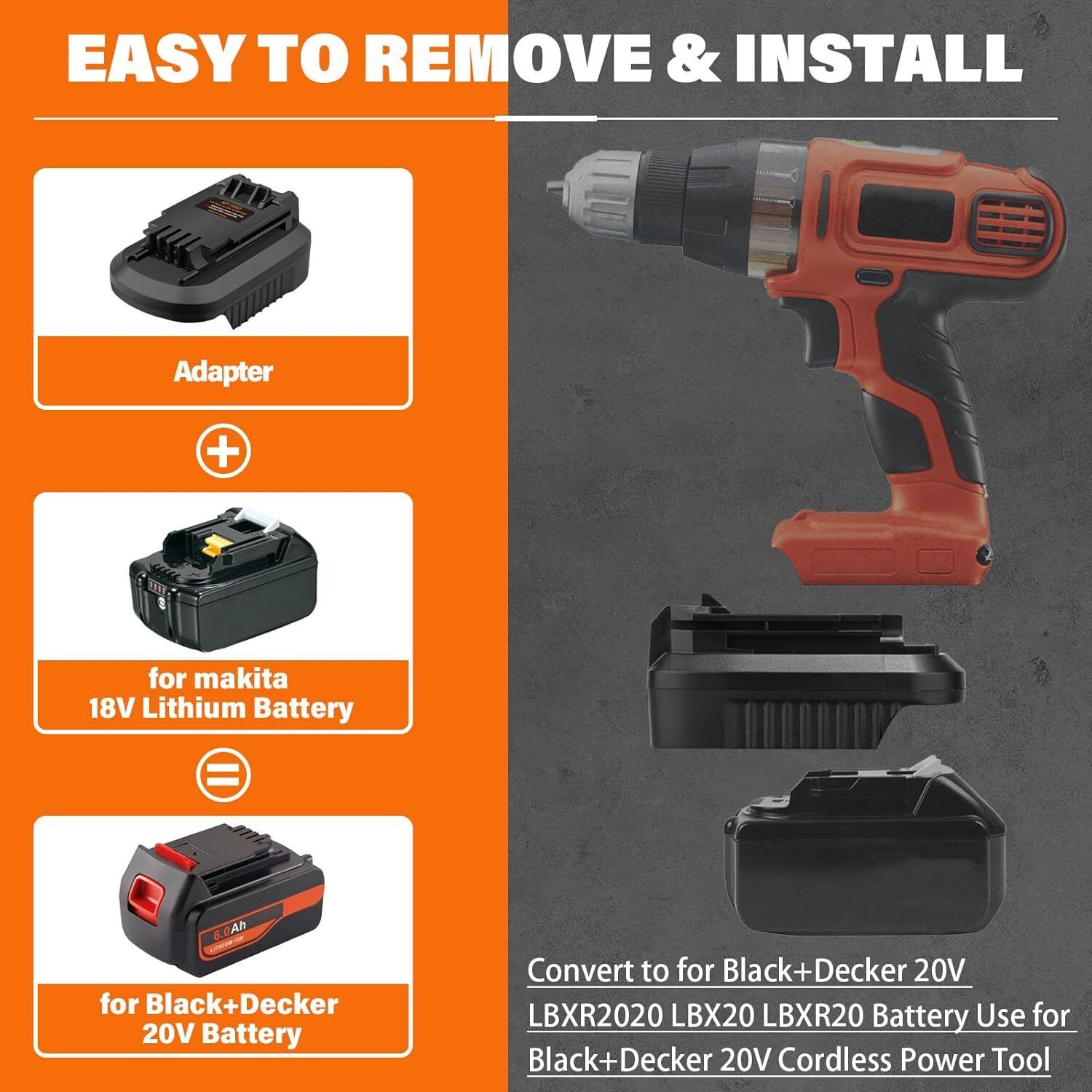 Konverter für Makita zu Black& – Black+Decker Tool Cordless Bewertung und Preis
